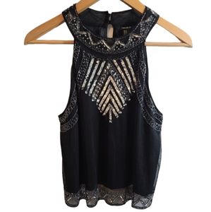 Forever 21 Sheer Embellished Top